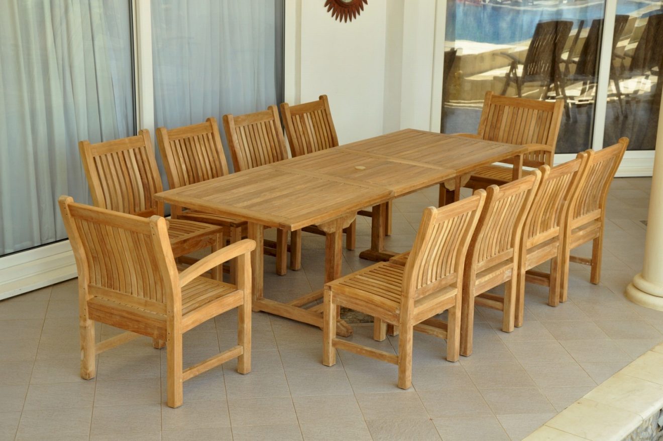 Anderson Teak Bahama Sahara 11-Pieces 8' Rectangular Dining Set - Luxurious Dwelling - Your Luxury Home Product Experts