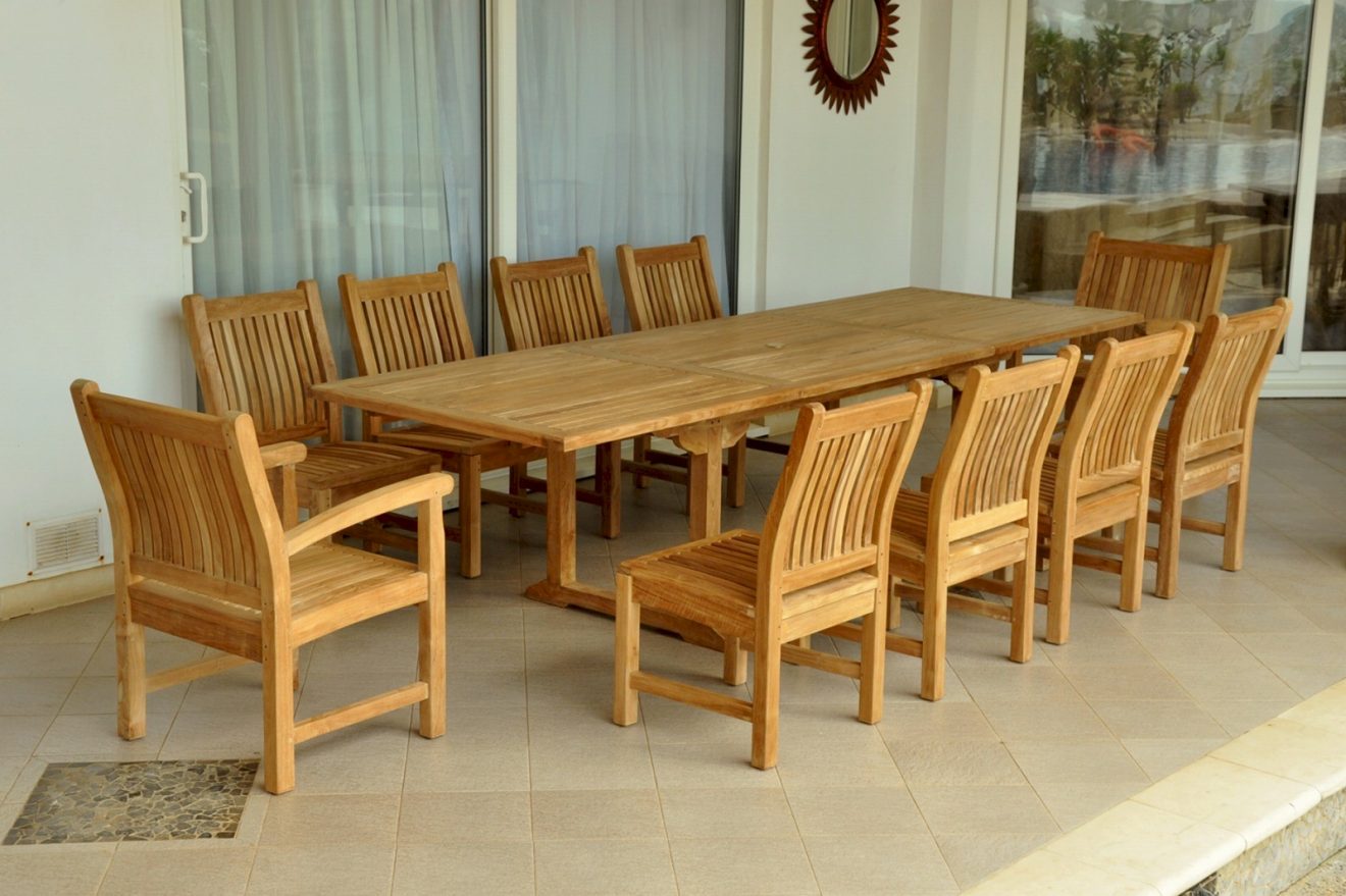 Anderson Teak Bahama Sahara 11-Pieces 10' Rectangular Dining Set - Luxurious Dwelling - Your Luxury Home Product Experts