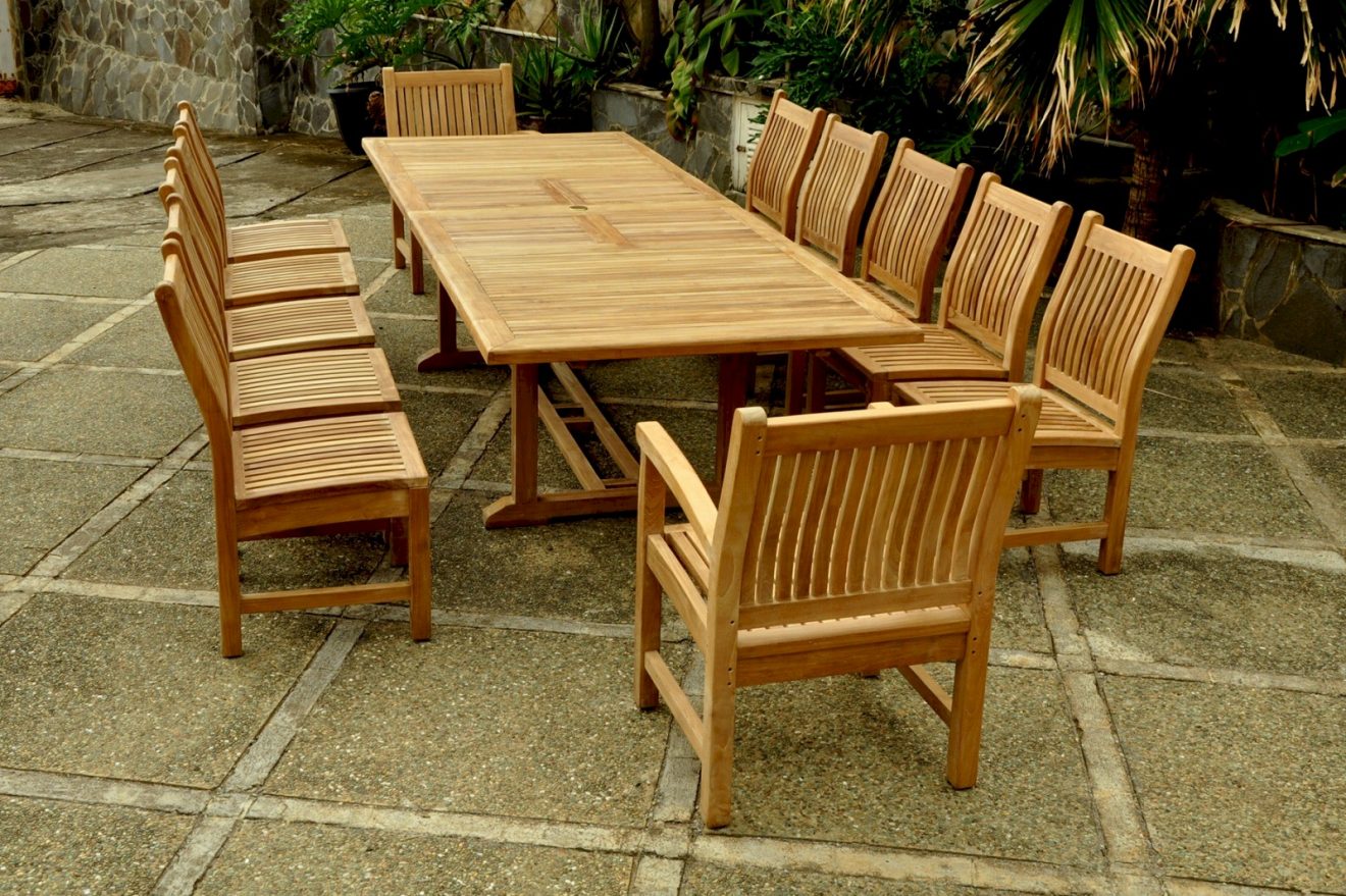 Anderson Teak Valencia Sahara 13-Pieces Rectangular Dining Set - Luxurious Dwelling - Your Luxury Home Product Experts