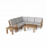 Anderson Teak Riviera Luxe 7-Pieces Modular Set with Square Tables