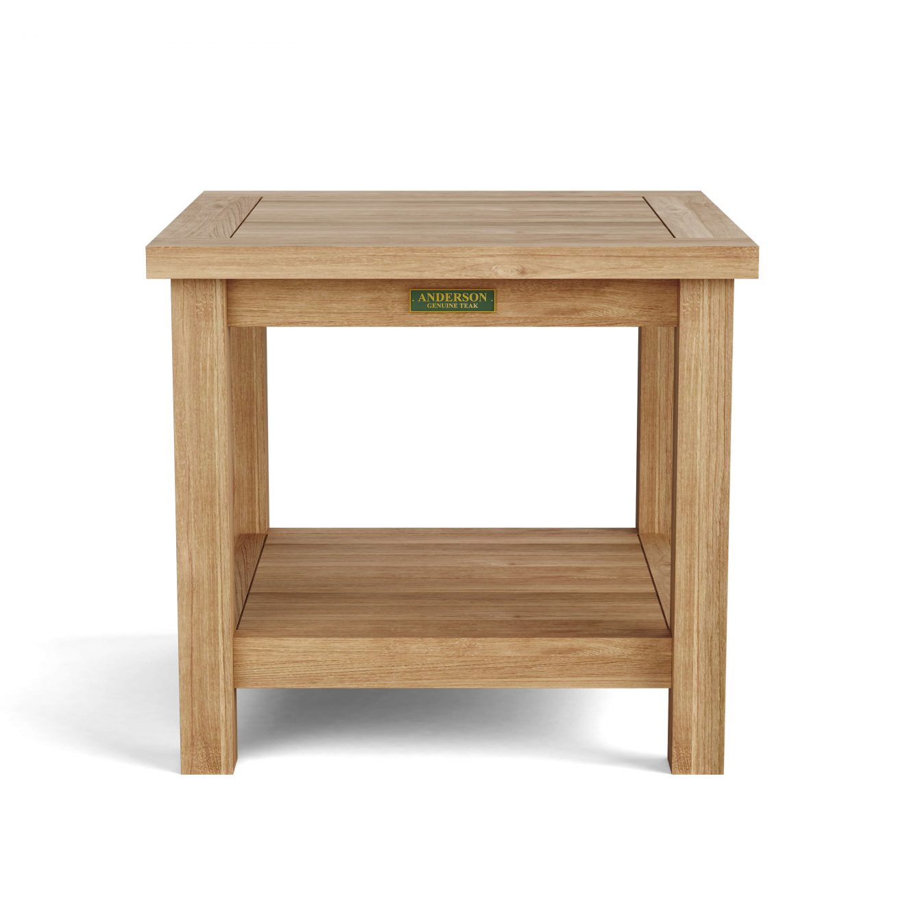 Anderson Teak 22" Square 2-Tier Side Table - Luxurious Dwelling - Your Luxury Home Product Experts