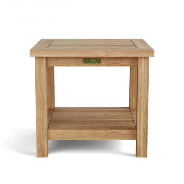 Anderson Teak 22" Square 2-Tier Side Table - Image 2