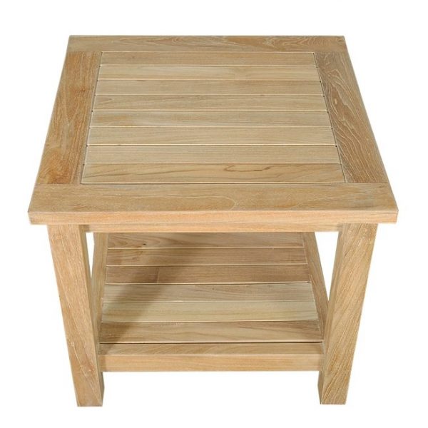 Anderson Teak 22" Square 2-Tier Side Table - Image 3