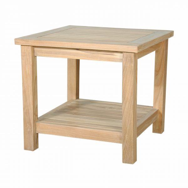 Anderson Teak 22" Square 2-Tier Side Table - Image 4