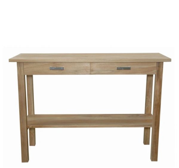 Anderson Teak Atlanta Rectangular Serving Table w/ 2 Drawers and 1 Shelf - Image 2