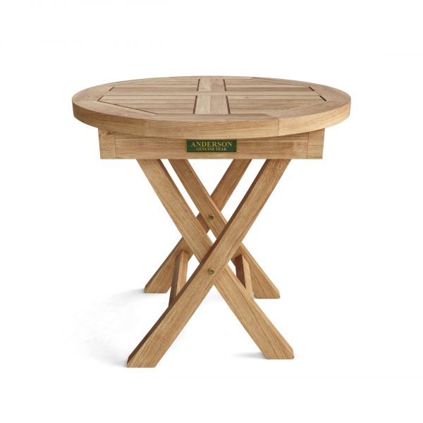 Anderson Teak Bahama 20" Mini Side Round Folding Table - Image 2