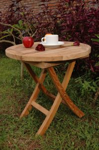 Anderson Teak Bahama 20" Mini Side Round Folding Table - Luxurious Dwelling - Your Luxury Home Product Experts