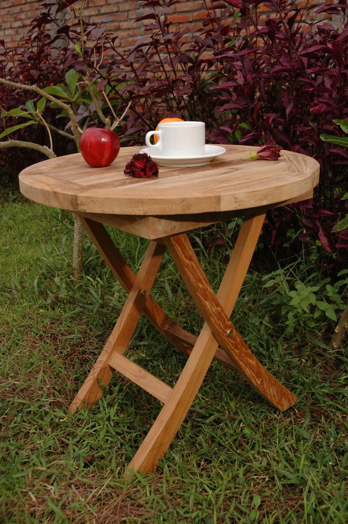 Anderson Teak Bahama 20" Mini Side Round Folding Table - Image 6