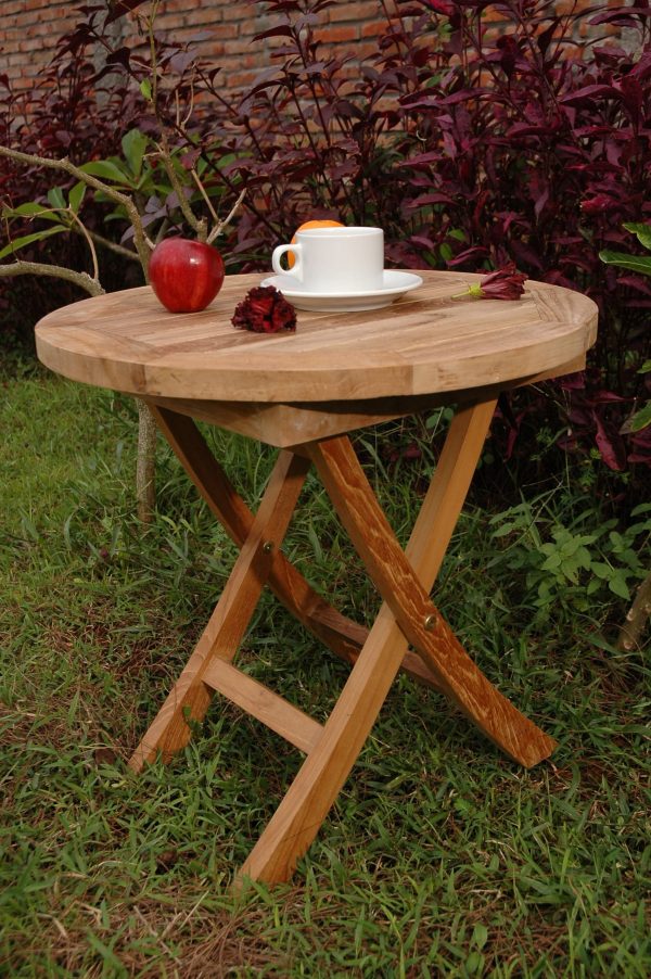 Anderson Teak Bahama 20" Mini Side Round Folding Table - Image 6