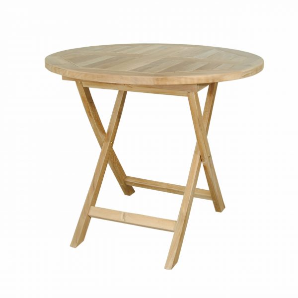 Anderson Teak Windsor 31" Round Picnic Folding Table - Image 4