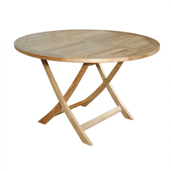 Anderson Teak Bahama 47" Round Folding Table - Image 4