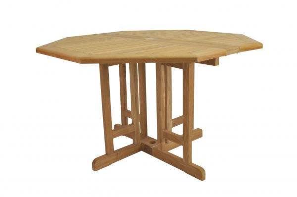 Anderson Teak Butterfly 47" Octagonal FoldingTable - Image 1