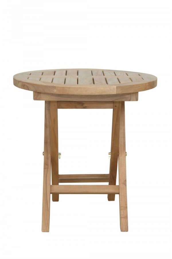 Anderson Teak Montage 20" Round Folding Table - Image 1