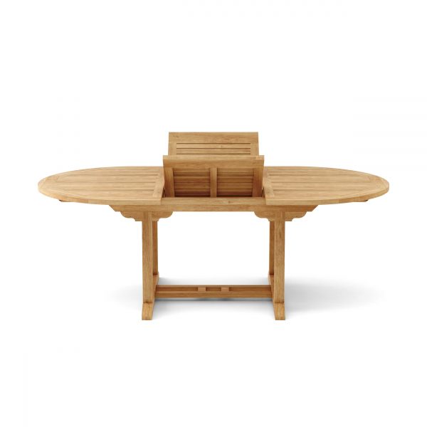 Anderson Teak Bahama 87" Oval Extension Table Extra Thick Wood - Image 3