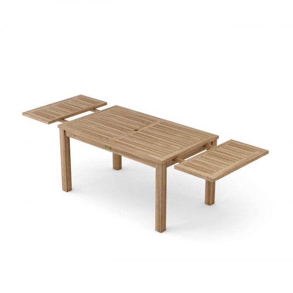 Anderson Teak Bahama 95" Rectangular Table w/ Double Leaf Extensions - Image 4