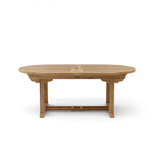 Anderson Teak Bahama 117" Oval Extension Table w/ Double Extensions - Image 4
