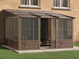 Gazebo Penguin - Florence - Wall Mounted Solarium 10x12 Metal Roof - Luxurious Dwelling - Your Luxury Home Product Experts