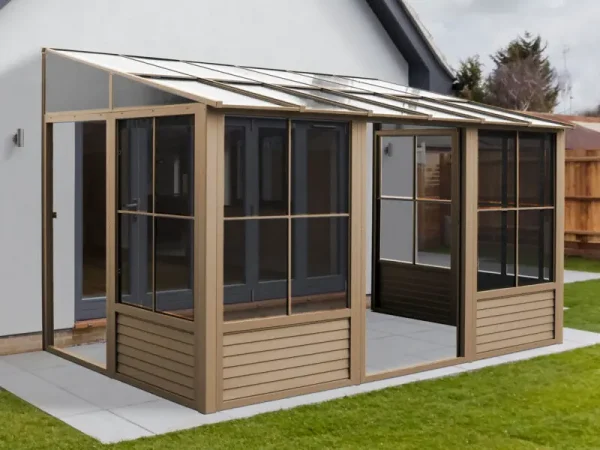 Gazebo Penguin - Florence - Wall Mounted Solarium 8x12 Metal Roof - Image 1