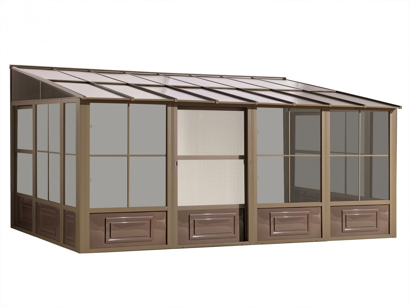 Gazebo Penguin - Florence - Wall Mounted Solarium 10x16 Polycarbonate Roof - Luxurious Dwelling - Your Luxury Home Product Experts