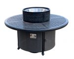 Wyndermere All Inclusive Outdoor Gas Firepit Club Table Set (KIT) - Luxurious Dwelling - Your Luxury Home Product Experts