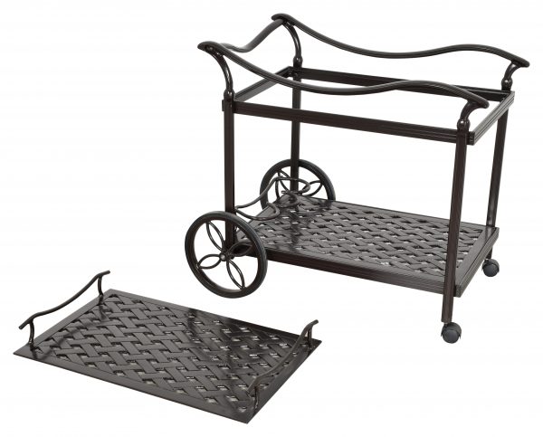 Savannah Outdoor Aluminum Serving Tea Cart - Image 2