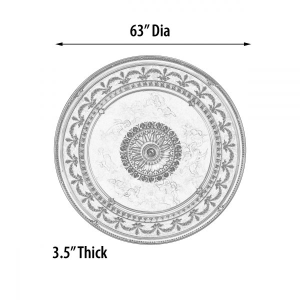 Sistine Chapel Classical Round Chandelier Ceiling Medallion 63 - Image 3