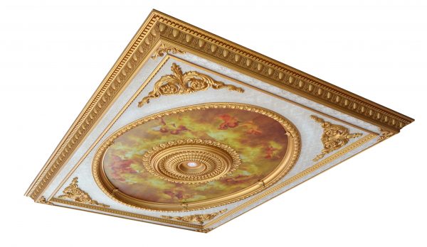 Classical Design Rectangular Ceiling Medallion 6ft x 8ft - Image 2