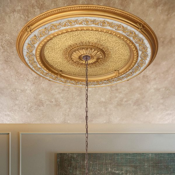 Golden Dream Round Chandelier Ceiling Medallion 60 - Image 1