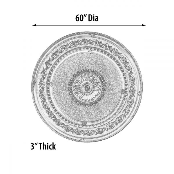Golden Dream Round Chandelier Ceiling Medallion 60 - Image 3
