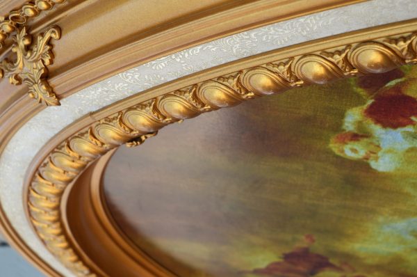 Classical Large Oval Chandelier Ceiling Medallion 79 inches - Image 3