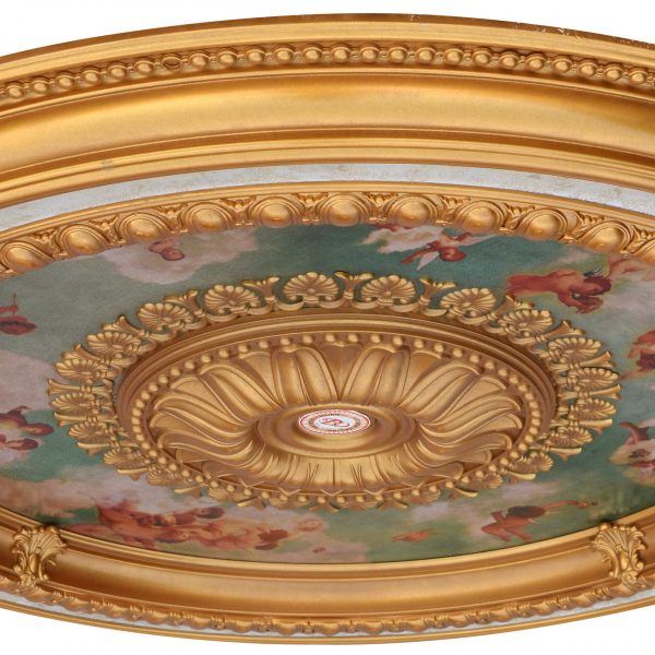 Cherub Sky Round Chandelier Ceiling Medallion 47 - Image 3