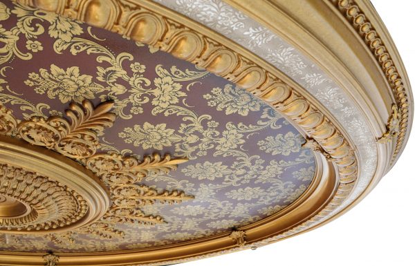 Brocade Oval Chandelier Ceiling Medallion 79 inches - Image 2
