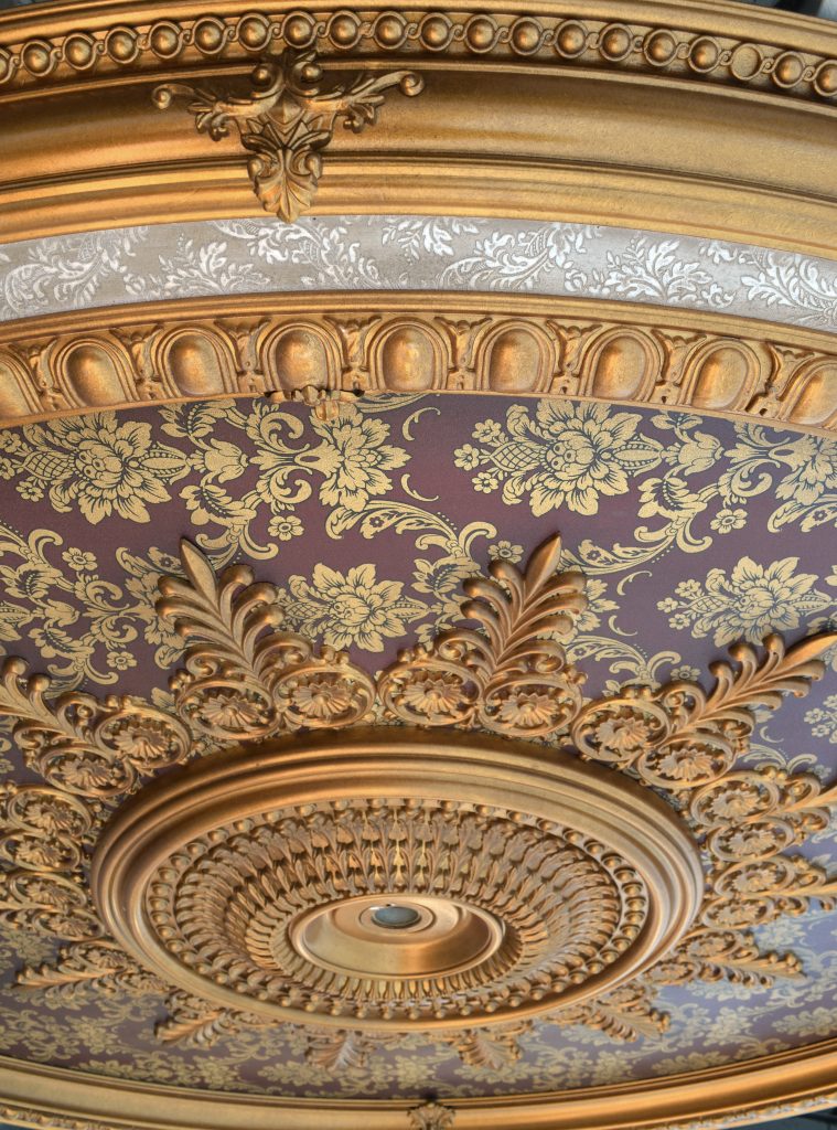 Brocade Oval Chandelier Ceiling Medallion 79 inches - Image 3