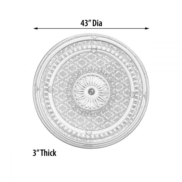 Blanco Round Chandelier Ceiling Medallion 47 - Image 4