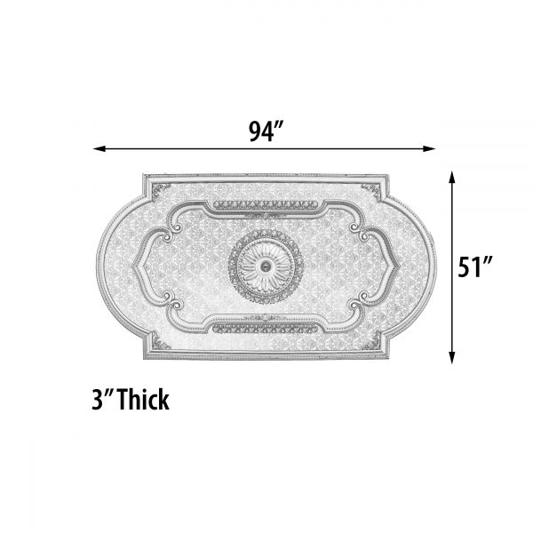 Blanco Rectangular Chandelier Ceiling Medallion 94 inches - Image 3