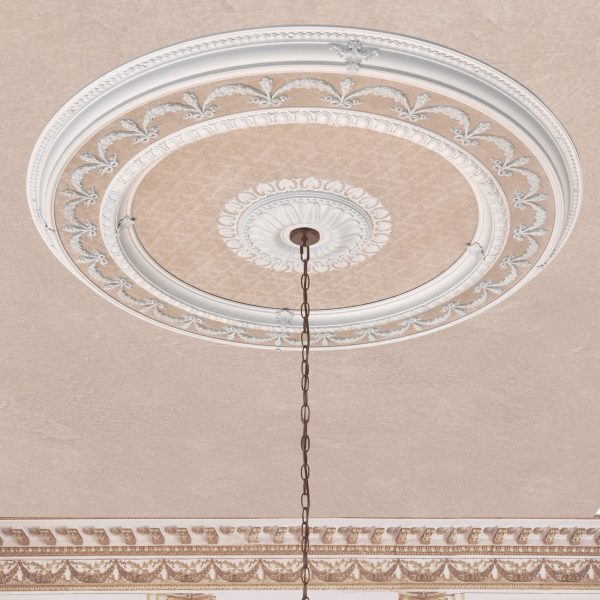 Blanco Wreath Round Chandelier Ceiling Medallion 63 - Image 1