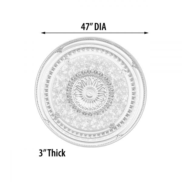 Champagne Round Chandelier Ceiling Medallion 47 - Image 4