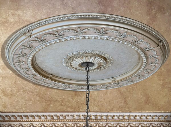Champagne Large Round Ceiling Medallion 63 - Image 1