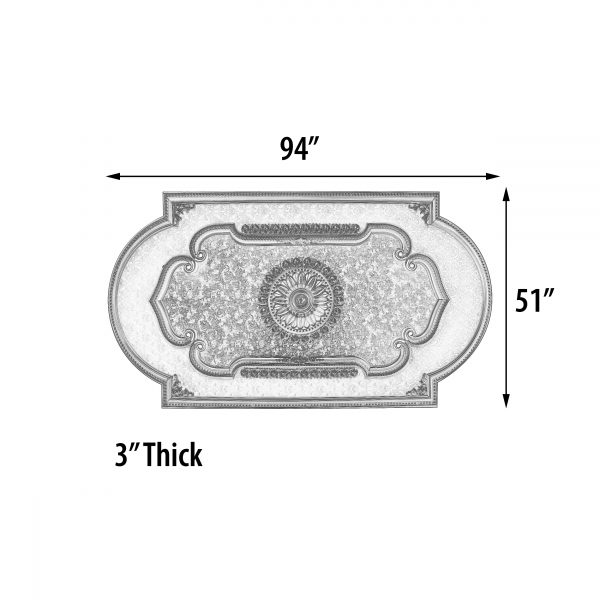 Champagne Rectangular Chandelier Ceiling Medallion 94 inches - Image 4