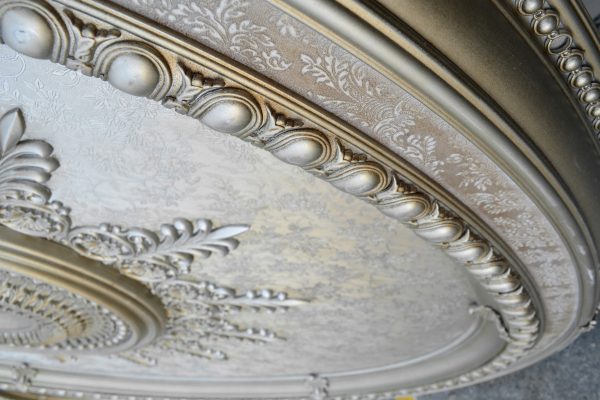 Champagne Large Oval Chandelier Ceiling Medallion 79 inches - Image 3