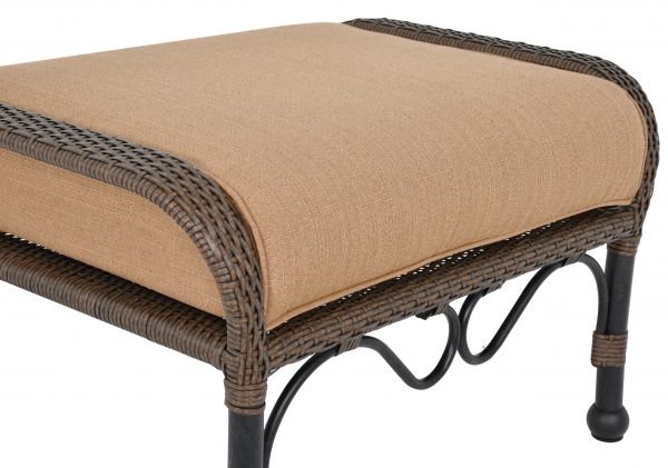 Grand Bonaire Weave Outdoor Ottoman - Image 3