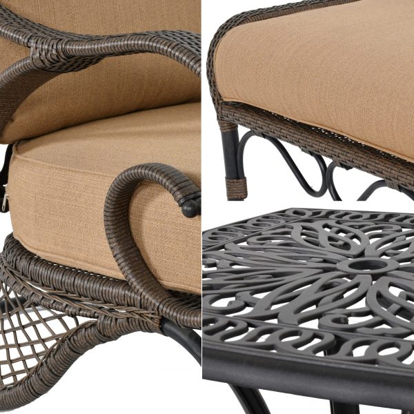 Grand Bonaire Weave Outdoor Club Chair Set of 5 - Image 3