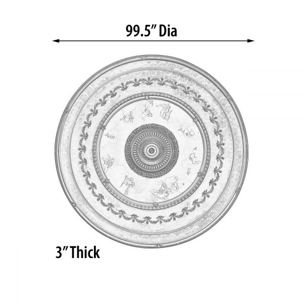 Sistine Chapel Classical Grand Ceiling Medallion 98.5 Inch Diameter - Image 4