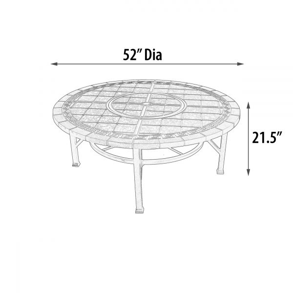 Chillounger Round Table 52 inch - Image 4