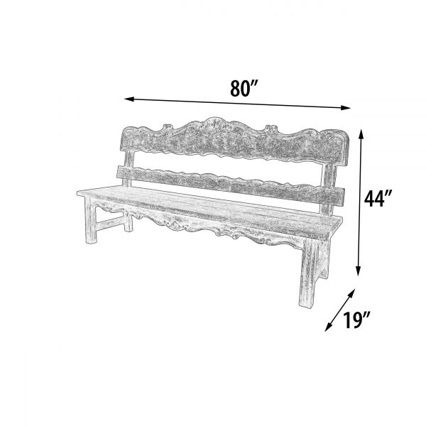 Belruse High Back Bench - Image 4