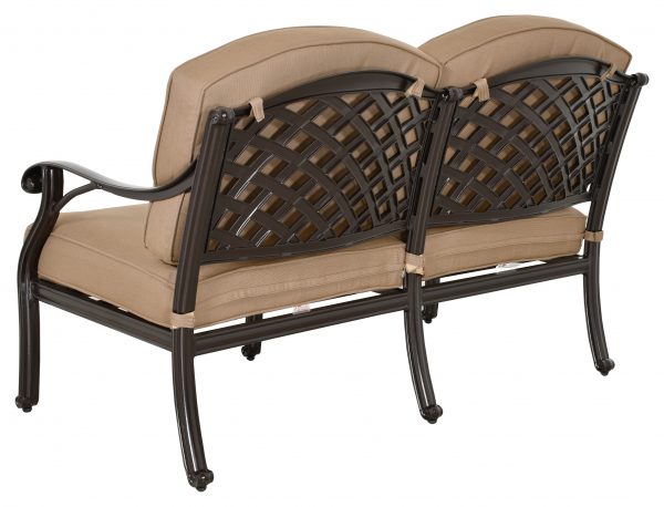 Savannah Outdoor Aluminum Loveseat - Image 2