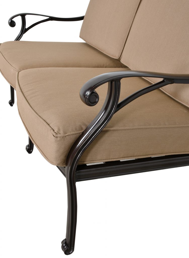 Savannah Outdoor Aluminum Loveseat - Image 3