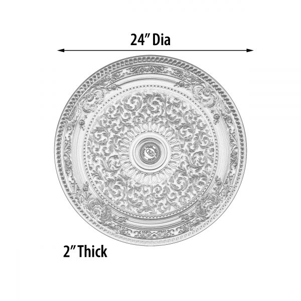 Golden Leaf Chandelier Ceiling Medallion 24 Inch Diameter - Image 3