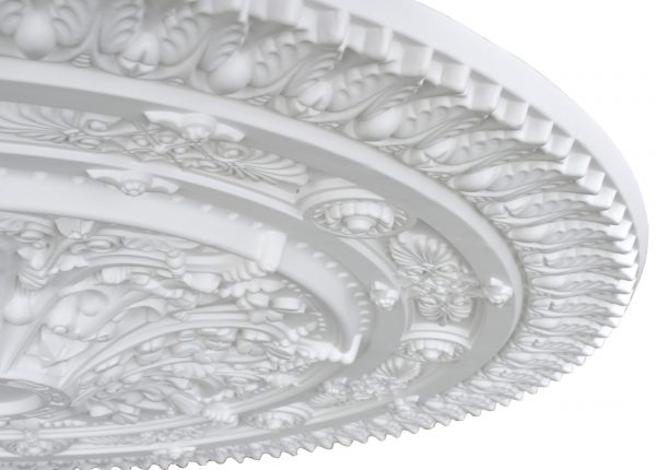 Classic White Round Ceiling Medallion 37 Inch Dia - Image 2