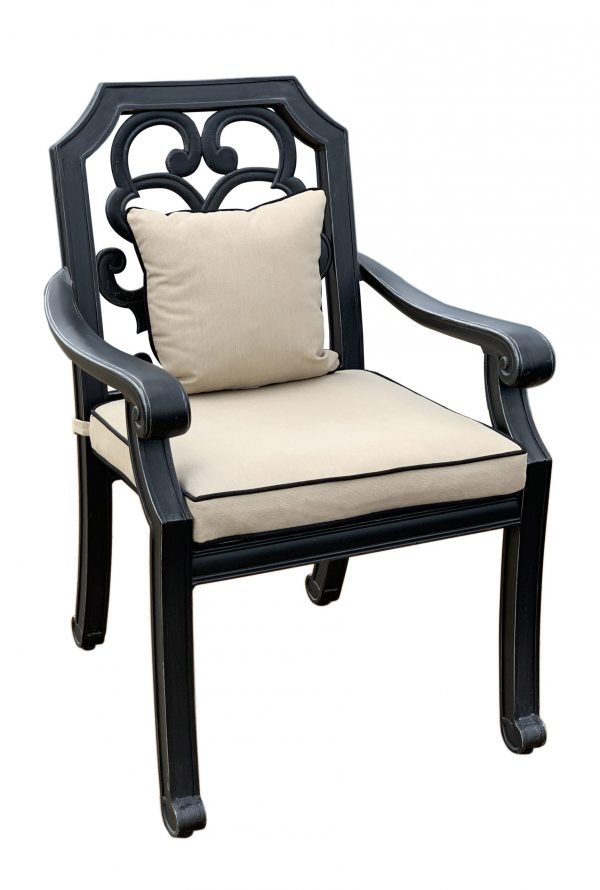 Astoria Dining Armchair with Accent Pillow - Image 1